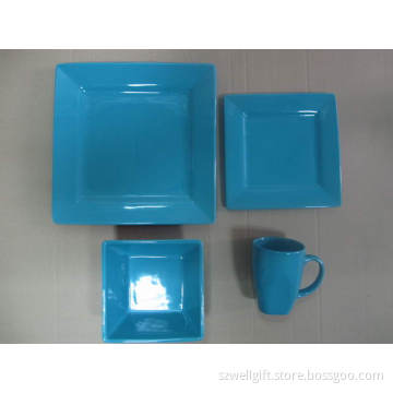 16PCS Stoneware Square Dinner Set